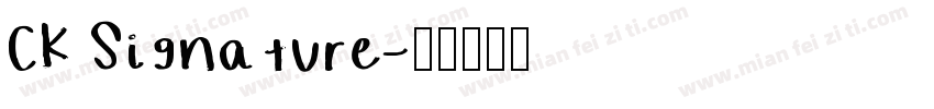 CK Signature字体转换
